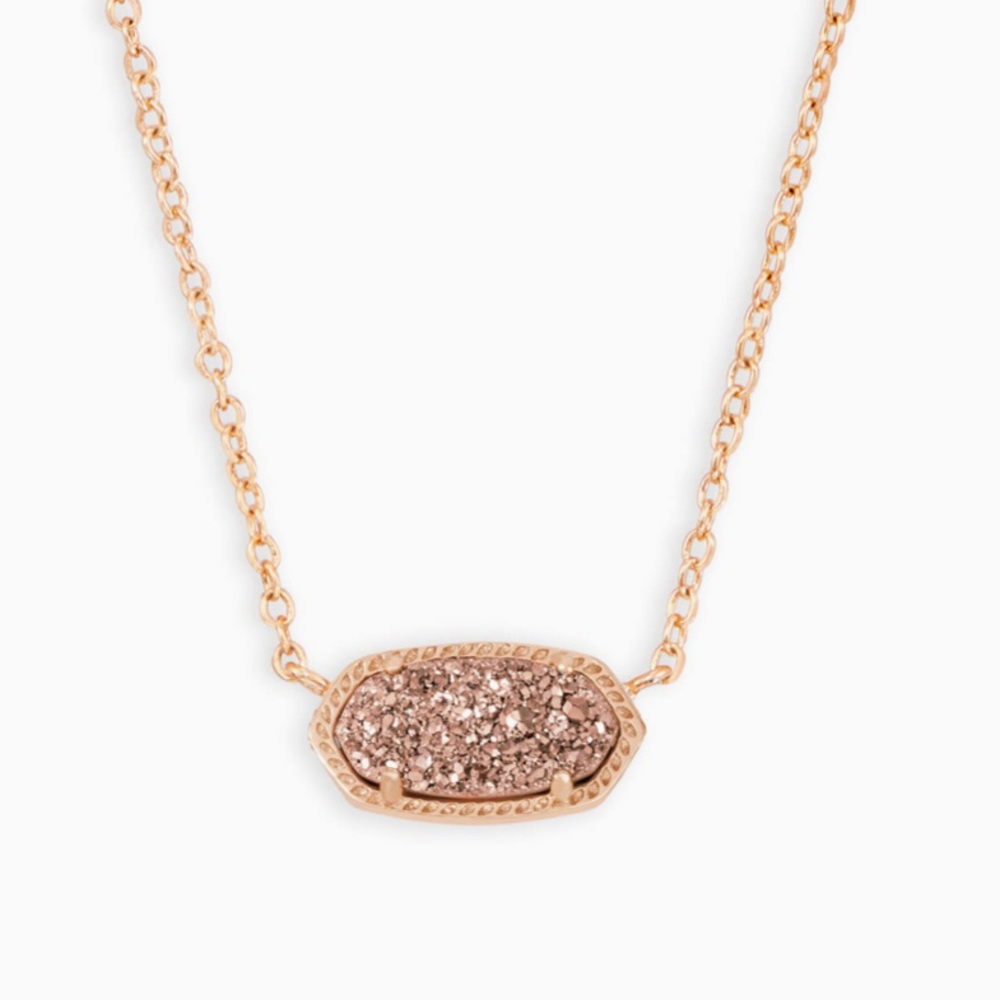 Kendra Scott Elisa Necklace in Rose Gold Drusy